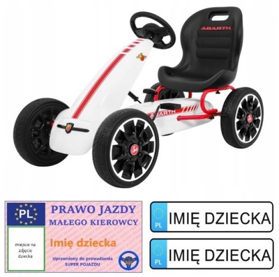 GOKART NA PEDAŁY ABARTH LICENCJA EVA Hamulec