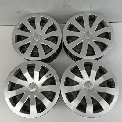 LLANTAS 5X100 15 AUDI A1 + TAPACUBOS 4 PIEZAS (F490)  