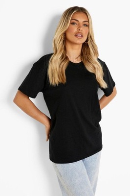 BOOHOO T-SHIRT DAMSKI CZARNY BAWEŁNA 36 S 1BAH