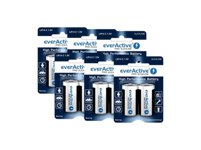 Baterie C LR14 EVERACTIVE Pro Alkaline (12 szt.)