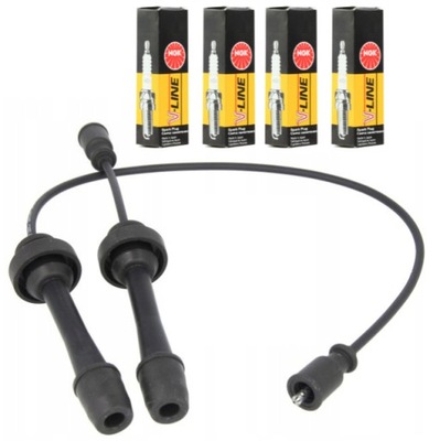 Кабелі дроти + 4x свічка ngk mazda 323 premacy фото №1