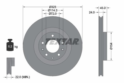 Диск ham. mazda p. rx-8 03- фото №1