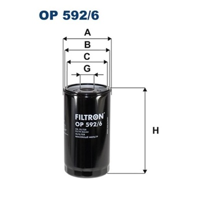 FILTRAS ALYVOS FILTRON OP 592/6 