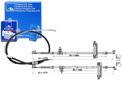 ATE CABLE CABLE FRENOS DE MANO ATE, 24.3727-065  