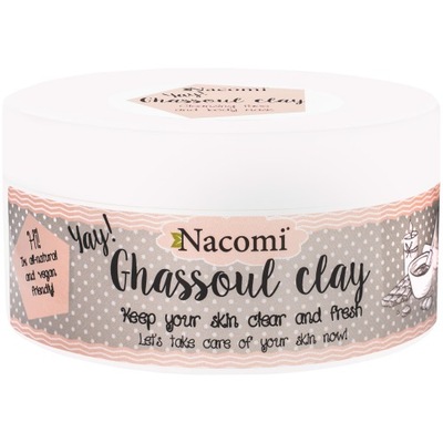 Nacomi Ghassoul Clay - oczyszczająca glinka do twarzy, złuszcza i matuje