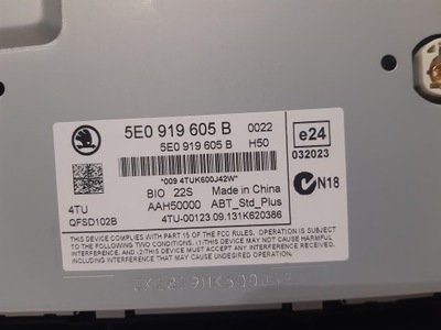 Skoda octavia iii дисплей радио 5e0919605b фото №1