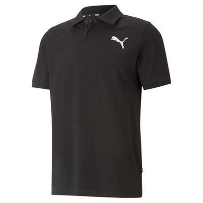 Puma koszulka męska czarna polo z kołnierzykiem małe logo 586674 51 R. S