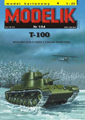 Modelik 1/04 T-100 - rosyjski czołg ciężki 1:25