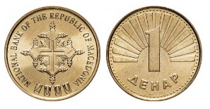Macedonia 1 dinar HYBRYDA 2000 rok