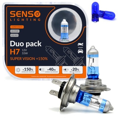 LAMPS SENSO SUPER VISION 2X H7 DUO +150%  