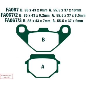 КОЛОДКИ HAM. MOTO. SUZUKI KLR 650 (95-04) GN 125 HS (00-10) GN 125 (94-01)