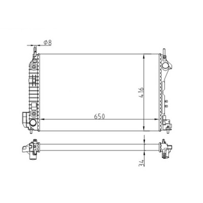 CHLODNICA, SYSTEM COOLING ENGINE HART 602 771  