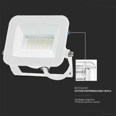 ПРОЕКТОР LED (СВЕТОДИОД ) V-TAC 30W SAMSUNG CHIP PRO-S БЕЛИЙ VT-44030 4000K 2505LM 5