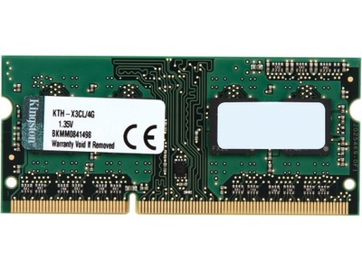 PAMIĘĆ 4GB DDR3 PC3L-12800S 1600MHZ KINGSTON KTH-X3CL/4G SODIMM LAPTOP