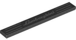 LEGO 4162pb224 Tile 1 x 8 with 'Lamborghini' Pattern