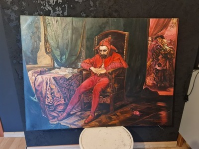 Obraz malowany na płótnie olejnymi farbami "Stańczyk" Jan Matejko