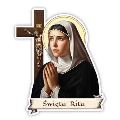 Naklejka religijna - święta Rita z Cascii