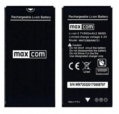 Oryginalna Bateria Maxcom MM720BB/MM721 800 mAh