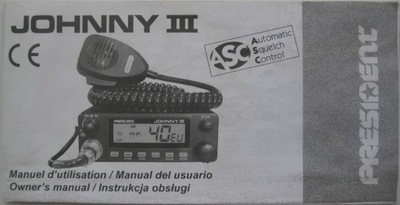 PRESIDENT JOHNNY III CB radio Polska instrukcja obsługi CB radia PRESIDENT