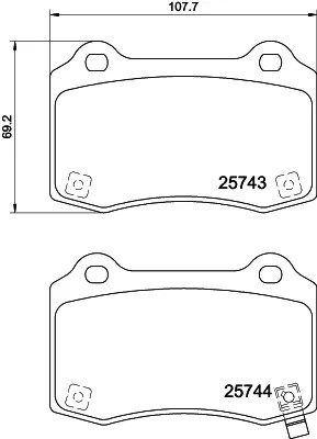 HELLA 8DB 355 021-251 JUEGO ZAPATAS HAMULCOWYCH,  