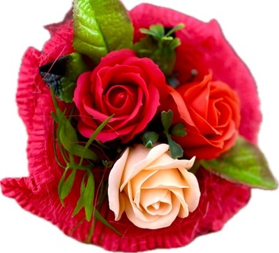 Prezent Kwiaty Mydlane Bukiet Mydlany Róże dla Wychowawczyni Nauczycielki