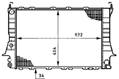 MAHLE РАДИАТОР ДВИГАТЕЛЯ ВОДЫ AUDI 100 C4 2.8 12.90-07.94