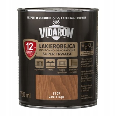 Lakierobejca Super Trwała 0,75L ST07 Złoty dąb Vidaron