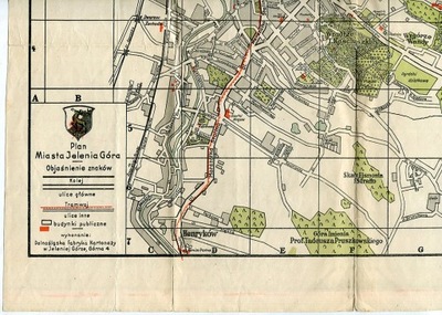 JELENIA GÓRA :: plan miasta :: ok. 1945-50