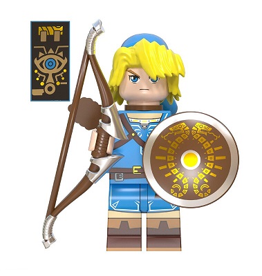 klocki Zelda figurka Link + łuk + tarcza