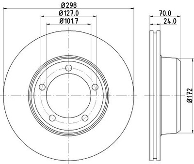 DISCO DE FRENADO PARTE DELANTERA HELLA 8DD355103161  