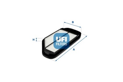 UFI FILTRO AIRE CHEVROLET SPARK 1.0-1.2 10-  