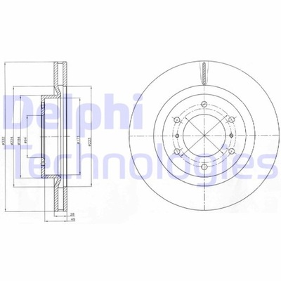 BG4228 DELPHI DISCO DE FRENADO  