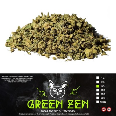 SUSZ CBD TRIM GREEN ZEN 5g THC 0,18% CBD 8,94%