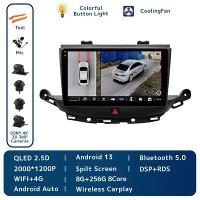 ANDROID 13 NAVEGACIÓN GPS PARA OPEL ASTRA K 2016-2017 BUICK VERANO GS 2015  