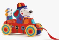 Drewniana zabawka do ciągnięcia Samochód Djeco