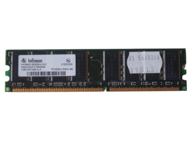 Pamięć DDR 1GB 400MHz PC3200 Infineon 1x 1GB GW.