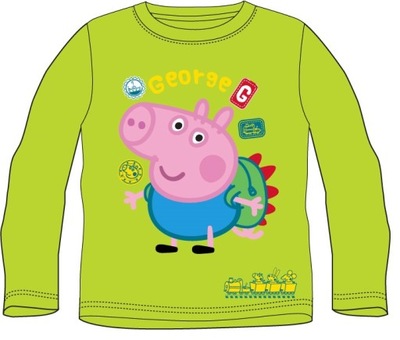 KOSZULKA TSHIRT BLUZKA ŚWINKA PEPPA GEORGE DŁ. RĘKAW 116