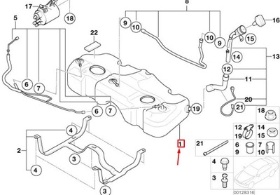 Mini cooper r50, r53 fuel бак 16116759959 6759959 фото №1