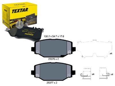 TEXTAR KOMPLEKTAS TRINKELIŲ STABDŽIŲ 7B0698451B 6814 