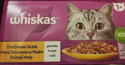 Whiskas 1+ Wybór dań drobiowych w galaretce 12x85g