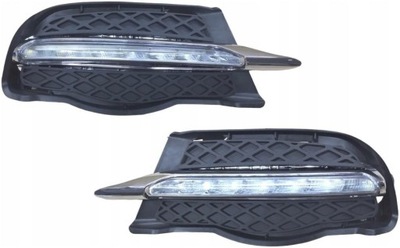 KOMPLEKTAS LED DRL GROTELĖS CHROMUOTOS DEŠINYSIS KAIRYSIS : MERCEDES BENZ W204 2008-2010 