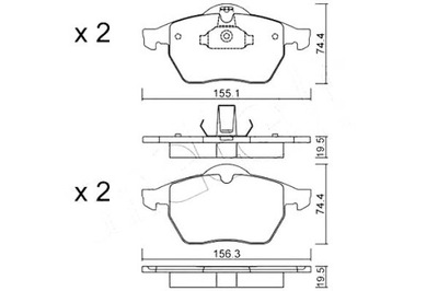 METELLI КОЛОДКИ ТОРМОЗНЫЕ OPEL VECTRA B 95-02