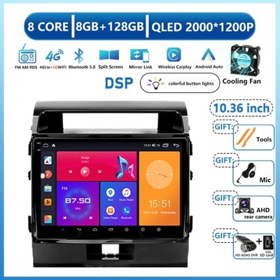 NAVEGACIÓN GPS RADIO ANDROID 13 PARA TOYOTA LAND CRUISER 200 2007-2015  