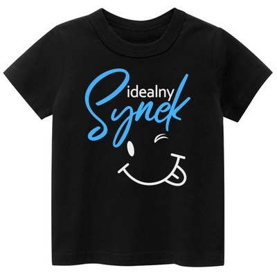 Koszulka t-shirt napisy Idealny Synek r. 104
