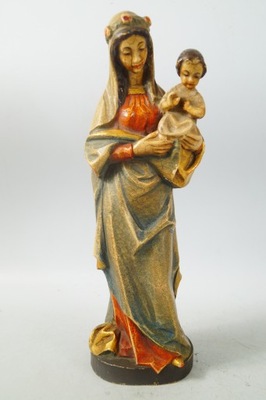 Matka Boska z Dzieciątkiem rzeźba drewniana figura