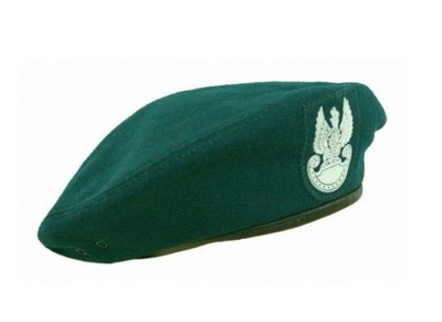 Vojenský baret zelený 418/MON s vyšívaným orlom - nový 55
