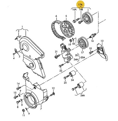 VOLKSWAGEN CON 058109243D TENSOR CORREA DISTRIBUCIÓN  