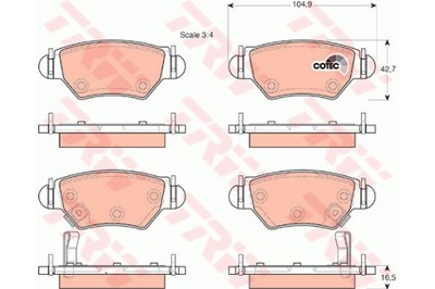 КОЛОДКИ HAM. OPEL T. ASTRA G