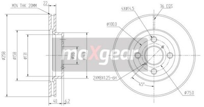 ДИСК HAM. TOYOTA P. YARIS 06- Z TYŁU БАРАБАНИ