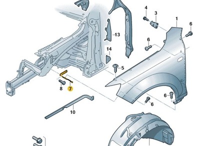 AUDI Q7 06-15 OE 4L0821136 LAIKIKLIS SPARNO DEŠINYSIS PRIEK. 